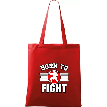 Judo Born to fight - Taška bavlněná - 42 x 38 cm ( Červená )