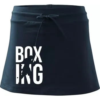Dámská sukně Nápis Boxing - Sportovní sukně - two in one - XS ( Námořní modrá (velmi tmavá - téměř černá) )