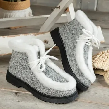 Dámská zimní obuv Dámské zimní boty s pěnovou podrážkou Barva: Šedá, Velikost: 37