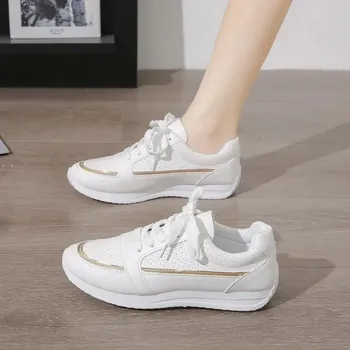 Dámské tenisky Dámské sportovní tenisky na klínku Barva: Zlatá, Velikost: 38