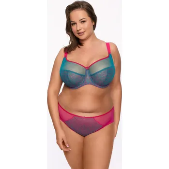 Podprsenka Gaia soft bra BSM 1294 Cintia Maxi fuchsiově tyrkysová 75L