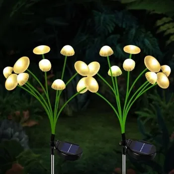 Venkovní osvětlení 2x Solární Lampa LED STROMEČEK Zahradní Zapichovací HŘÍBKY SOLÁRNÍ se senzorem