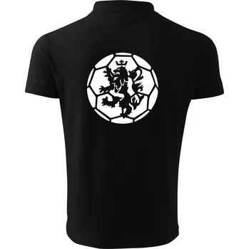 Pánská košile Házená míč lev - Polokošile pánská Pique Polo 203 - XL ( Černá )