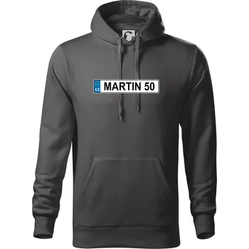 Pánská mikina SPZ Martin 50 - Mikina pánská Cape s kapucí - 5XL ( Ocelově šedá )