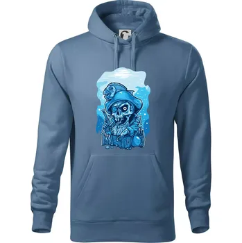 Pánská mikina Starý mořský vlk - Mikina pánská Cape s kapucí - 5XL ( Denim )