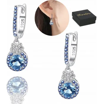 Náušnice STŘÍBRNÉ NÁUŠNICE RYZOST 925 VISACÍ se Zirkony STŘÍBRO Anglické Zapínání