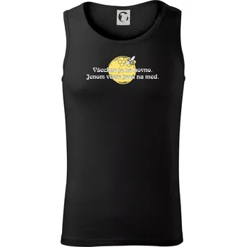 Pánské termoprádlo Všechno je na hovno, jen včely na med - Tílko pánské Core - 2XL ( Černá )
