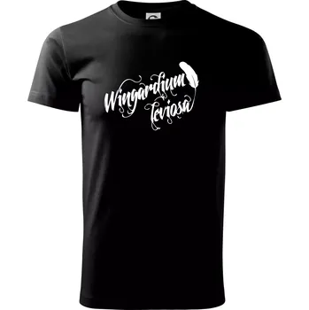 Pánské tričko Harry - Wingardium Leviosa - Triko extra velké (5-8XL) - 6XL ( Černá )