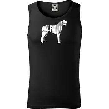 Vlkodav nápis v těle - Tílko pánské Core - L ( Černá )