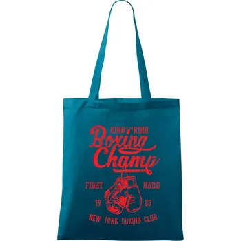 Boxing Champ - Taška bavlněná - 42 x 38 cm ( Petrolejová )