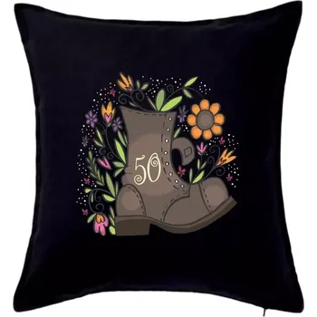 Polštář Stará bota 50 - Polštář 50x50 - 50x50 - Pouze potah ( Černá )