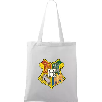 Nákupní taška Harry znak školy - Taška bavlněná - 42 x 38 cm ( Bílá )