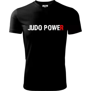 Judo power - Dětské triko sportovní (dresovina) - 146 cm/10 let ( Černá )