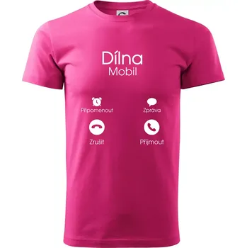 Dílna volá - Klasické pánské triko vyšší gramáže - XS ( Purpurová )