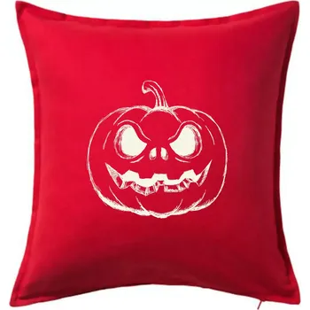 Polštář Dýně sketch - Polštář 50x50 - 50x50 - Pouze potah ( Červená )