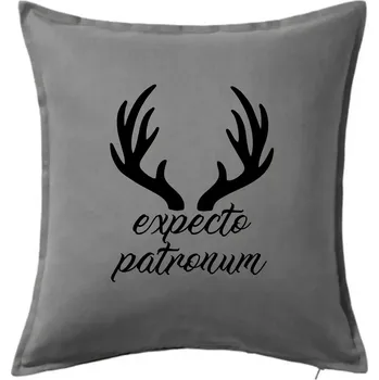 Polštář Harry - Expecto patronum - Polštář 50x50 - 50x50 - Pouze potah ( Tmavě šedý melír )