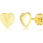 JVD Dámské peckové stříbrné pozlacené náušnice se zirkony na puzetku SVLE3165XF6GO00