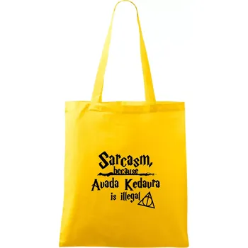 Harry - Sarcasm, because Avada Kedavra is illegal - Taška bavlněná - 42 x 38 cm ( Žlutá )