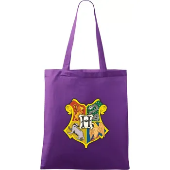Nákupní taška Harry znak školy - Taška bavlněná - 42 x 38 cm ( Fialová )