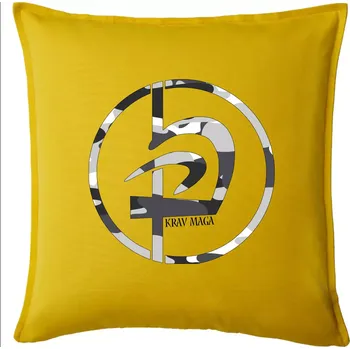 Polštář Krav maga maskáčový nápis - Polštář 50x50 - 50x50 - Pouze potah ( Žlutá )