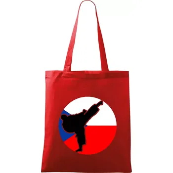 Karate CZ vlajka - Taška bavlněná - 42 x 38 cm ( Červená )