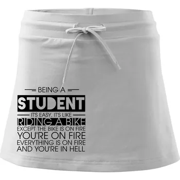 Dámská sukně Being a student - bike - Sportovní sukně - two in one - L ( Bílá )