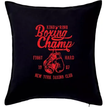 Polštář Boxing Champ - Polštář 50x50 - 50x50 - Pouze potah ( Černá )
