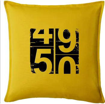 Polštář Tachometr 50 - Polštář 50x50 - 50x50 - Pouze potah ( Žlutá )