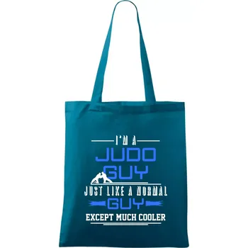 Nákupní taška Judo Guy - Taška bavlněná - 42 x 38 cm ( Petrolejová )