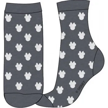 Dívčí oblečení Eplusm Dívčí ponožky MINNIE se stříbrnými srdíčky šedé Barva: Šedá, Velikost: 35/37