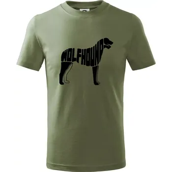 Dětská móda Vlkodav nápis v těle - Tričko dětské bavlněné - 146 cm/10 let ( Khaki )