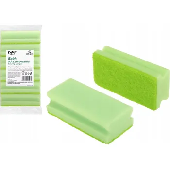 Houbička na mytí nádobí, myčka na nádobí, dřez na hrnce, hrubé drhnutí, 6x