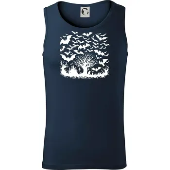 Strašidelný les - Tílko pánské Core - L ( Námořní modrá (velmi tmavá - téměř černá) )