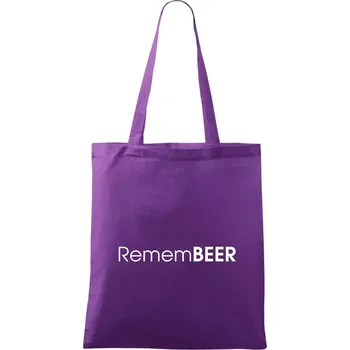 Pivní nápisy RememBEER - Taška bavlněná - 42 x 38 cm ( Fialová )