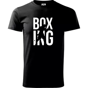 Pánské tričko Nápis Boxing - Triko extra velké (5-8XL) - 7XL ( Černá )