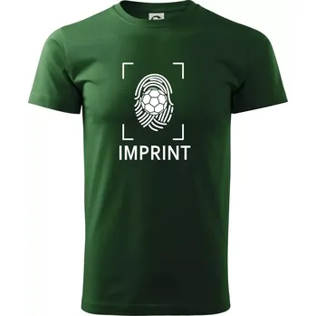 Pánské tričko Házená imprint - Triko extra velké (5-8XL) - 6XL ( Lahvově zelená )