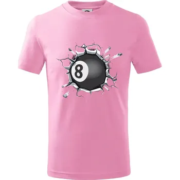 Chlapecké tričko Kulečníková koule v triku - Tričko dětské bavlněné - 104-110cm / 3-4 roky ( Růžová )