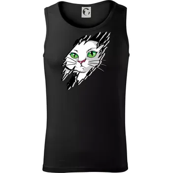 Pánské termoprádlo Kočka v roztrženém triku - Tílko pánské Core - S ( Černá )