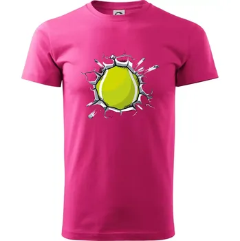 Tenisový míč v triku - Klasické pánské triko vyšší gramáže - XS ( Purpurová )