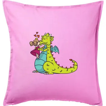 Polštář Princezna a drak - Polštář 50x50 - 50x50 - Pouze potah ( Růžová )