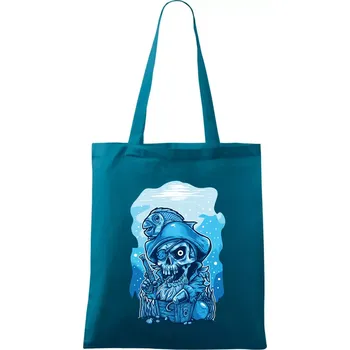 Starý mořský vlk - Taška bavlněná - 42 x 38 cm ( Petrolejová )