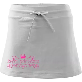 Dámská sukně Jsem princezna - Vintage - Sportovní sukně - two in one - L ( Bílá )