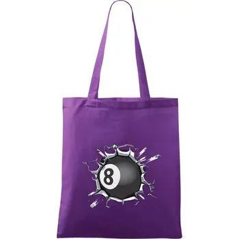 Kulečníková koule v triku - Taška bavlněná - 42 x 38 cm ( Fialová )