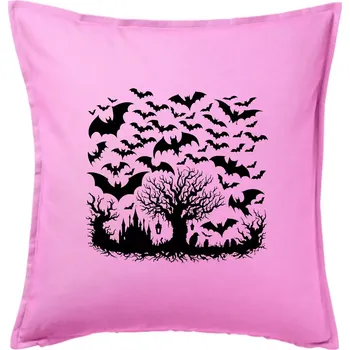 Polštář Strašidelný les - Polštář 50x50 - 50x50 - Pouze potah ( Růžová )