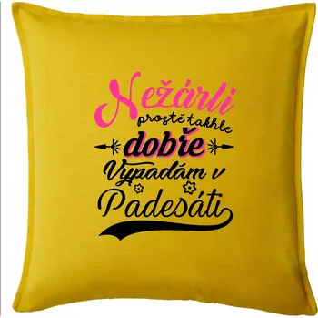 Polštář Nežárli - 50 - Polštář 50x50 - 50x50 - Pouze potah ( Žlutá )