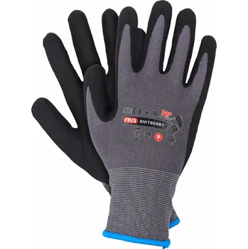 Pracovní rukavice Ochranné rukavice potažené nitrilem Reis NITBERRY SB vel. 9 - L