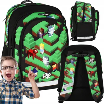 Školní batoh Školní aktovka Starpak s více přihrádkami 20l