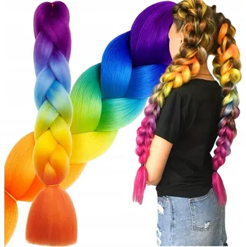 Příčesek Syntetický cop VLASY SYNTETICKÉ K prodloužení Do copánků BAREVNÉ