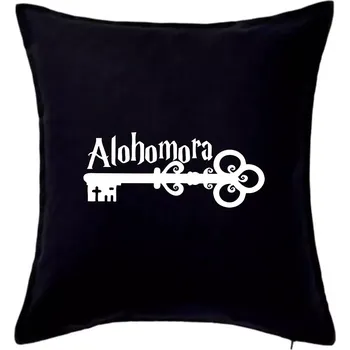 Polštář Harry - Alohomora - Polštář 50x50 - 50x50 - Pouze potah ( Černá )