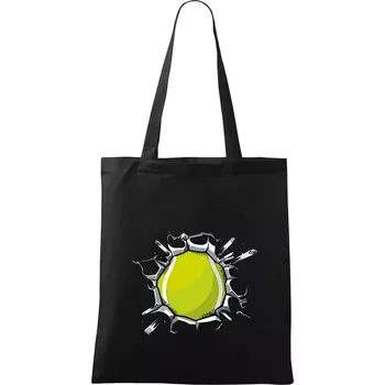 Nákupní taška Tenisový míč v triku - Taška bavlněná - 42 x 38 cm ( Černá )